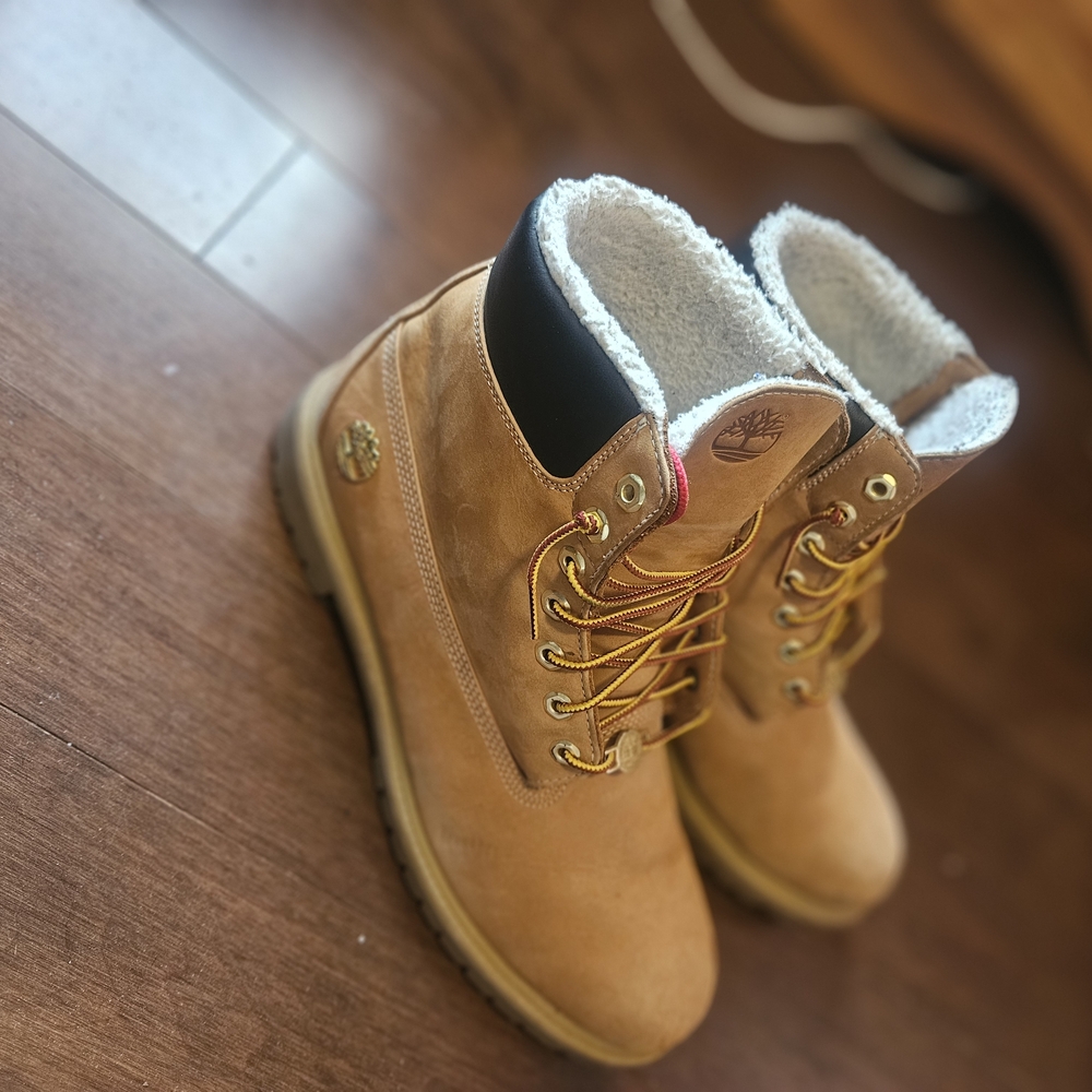 Timberland Tan Boots with Black Accents